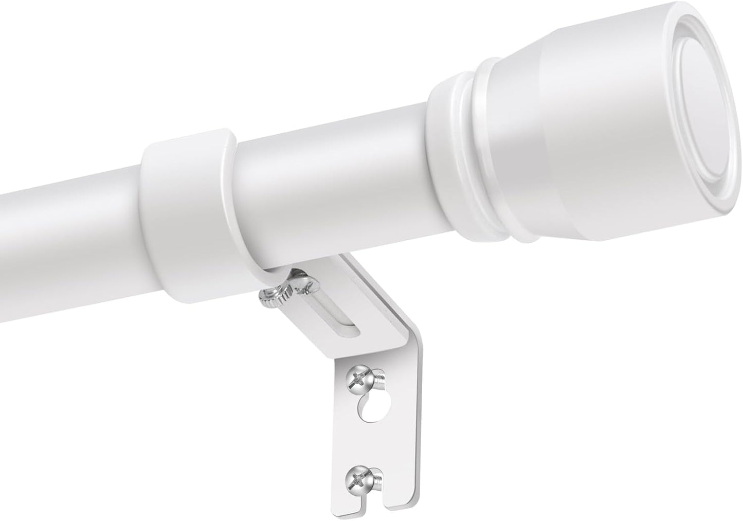 1 Diameter Matte White Curtain Rod Set for Versatile Home Decor