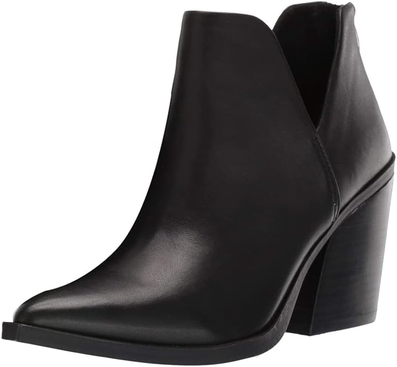 FISACE Womens Pointed Toe Stacked Mid Heel Ankle Boots Review
