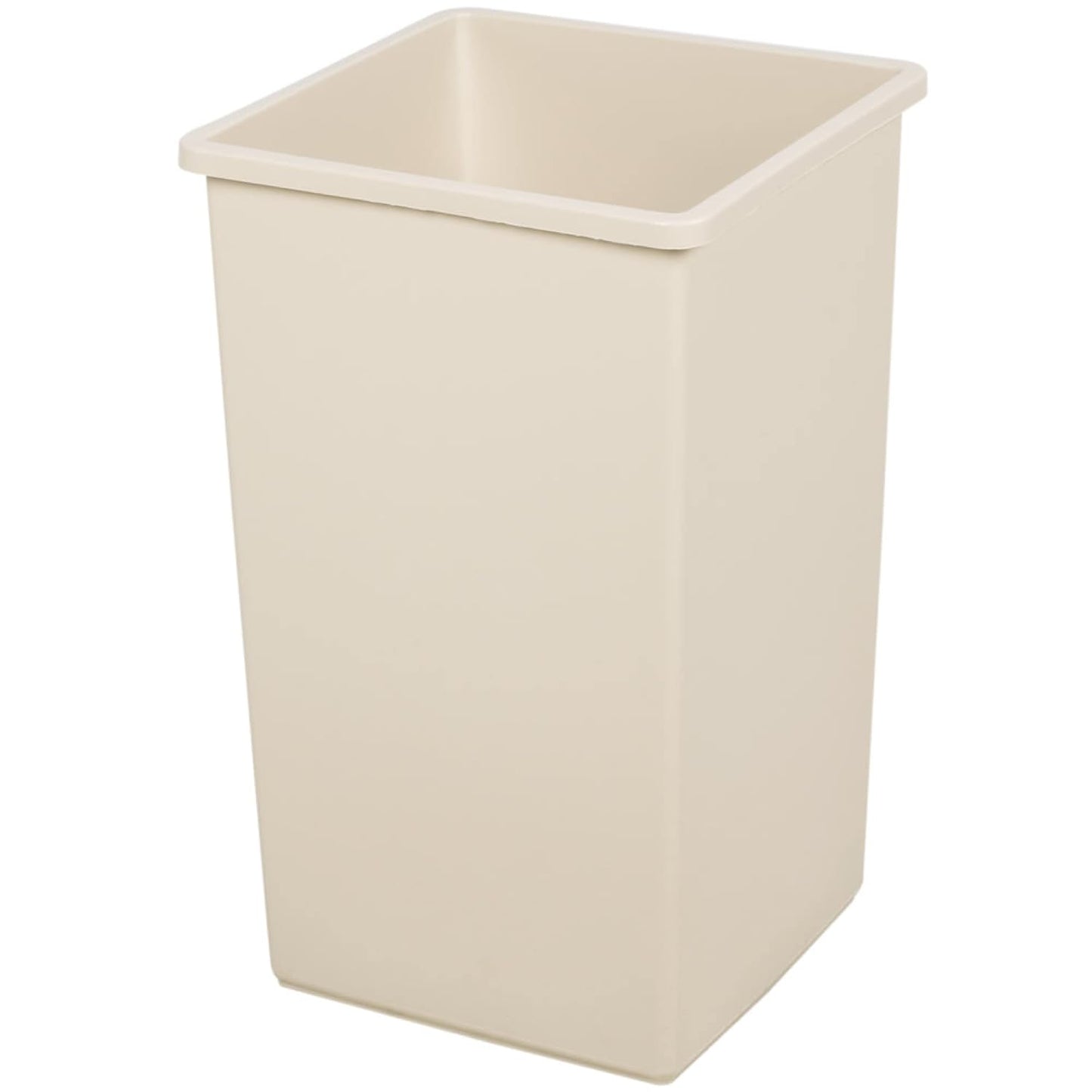 25 Gallon Beige Square Trash Can for Commercial and Home Use