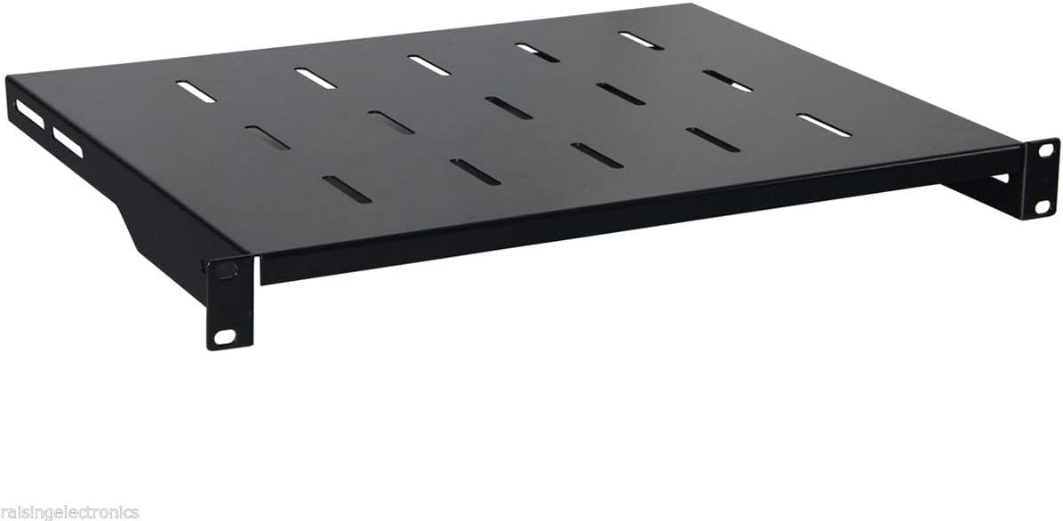 1U Black Flexible 14in Cantilever Server Shelf for Rack Mount
