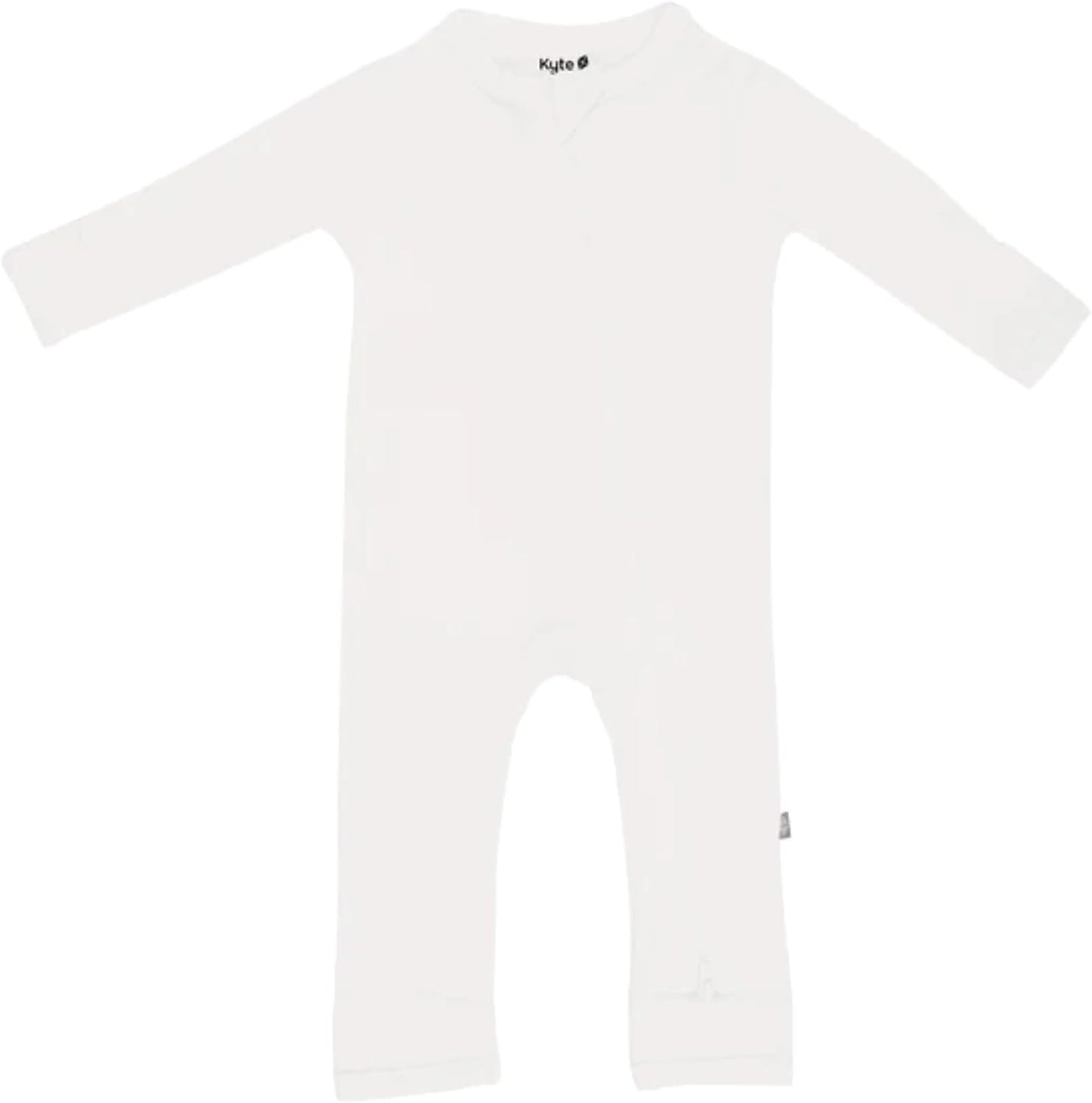 KYTE BABY Unisex Rayon Bamboo Zippered Rompers for Infants