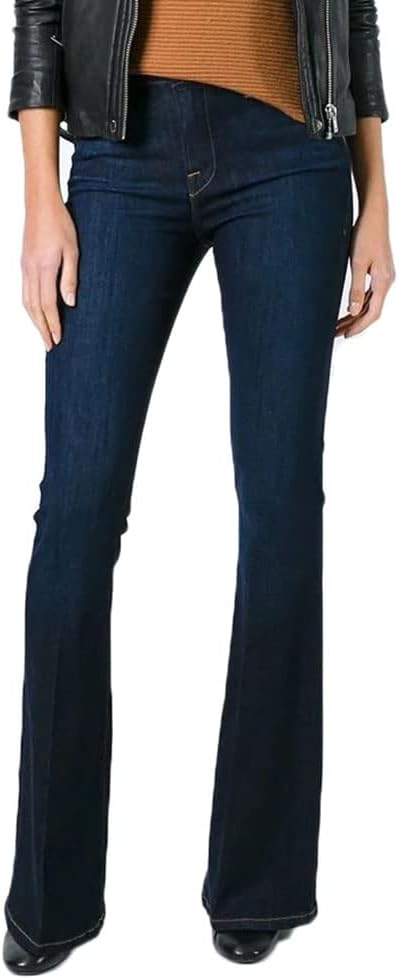 BISUAL Women's Black Bell Bottom Jeans - High Waisted Flare Style