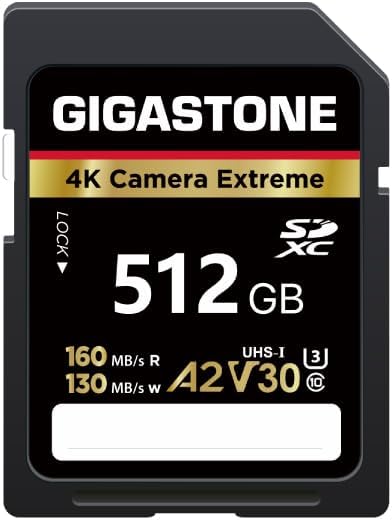 High Speed 512GB SD Card, 5-Yr Data Recovery, A2 V30 U3