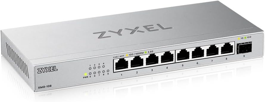 Zyxel 8-Port 2.5G Multi-Gig Unmanaged Switch for Fast Networking