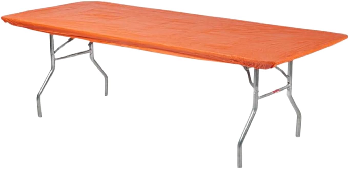 Kwik-Covers 8ft Rectangle Plastic Table Covers for Events