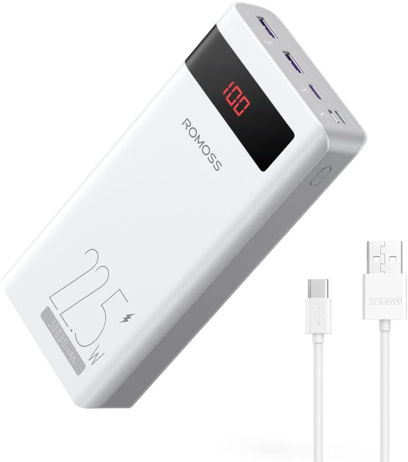 22.5W Fast Charge Power Bank - Huge Capacity, 3 Outputs/Inputs