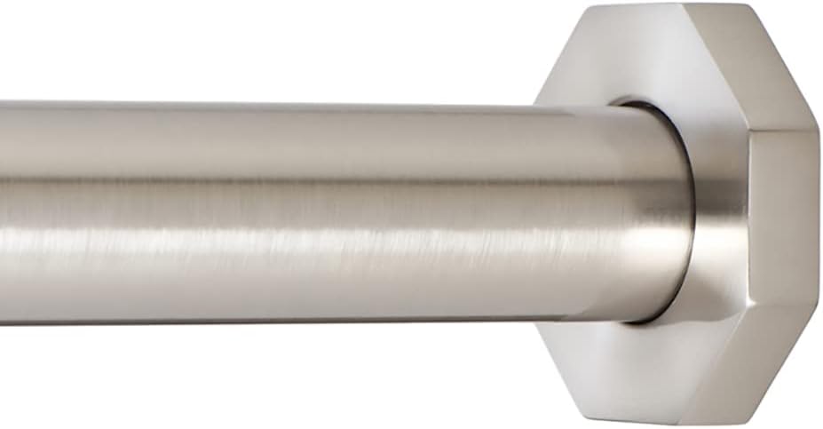 Ivilon Hexagonal Spring Rod - 54-90 Inch Brushed Nickel