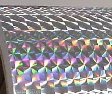 Prism Sign Vinyl Roll, Holographic 1/4ft' Mosaic, Self-Adhesive