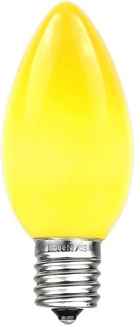 C7 Outdoor Ceramic Christmas Replacement Bulbs - Yellow 500 Case