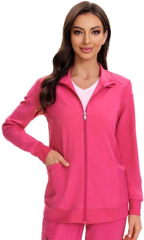 COZYFIT Scrub Jackets for Women with Ample Storage and Comfort
