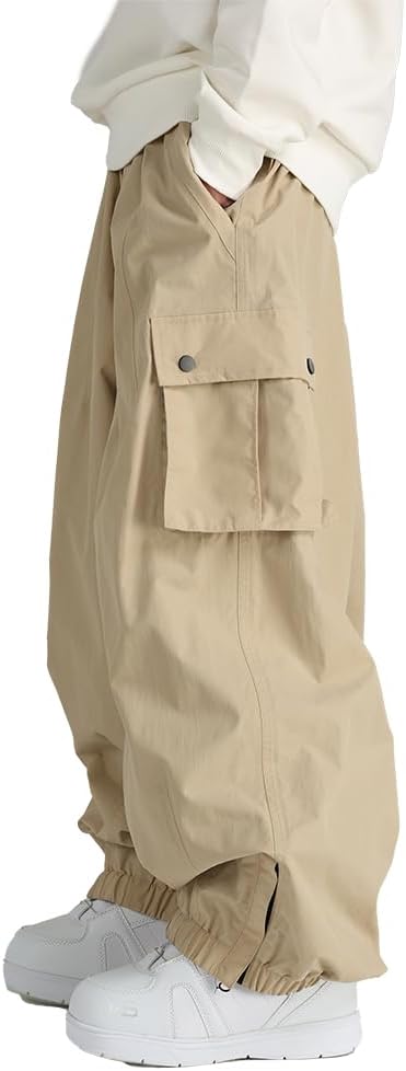 SnowElve Waterproof Cargo Ski Pants: Insulated & Super Baggy