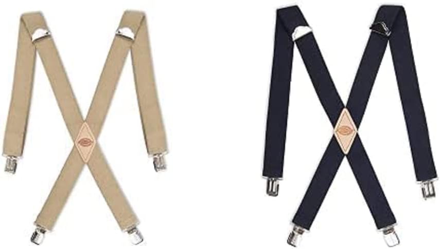 Dickies Mens 1-1/4 Solid Straight Clip Suspenders for Style