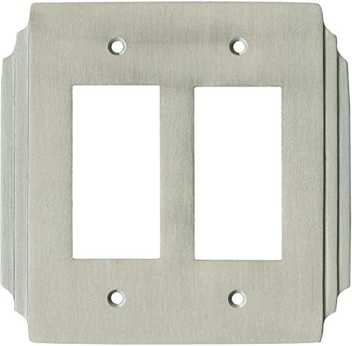 Switch Hits Satin Nickel Art Deco Light Switch Cover