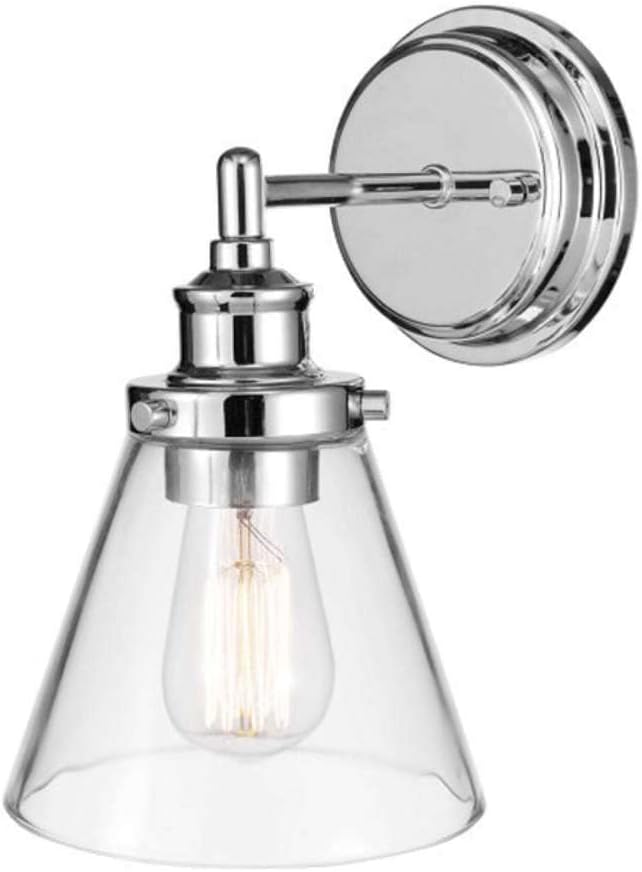 Globe Electric Parker 1-Light Chrome Wall Sconce for Modern Spaces