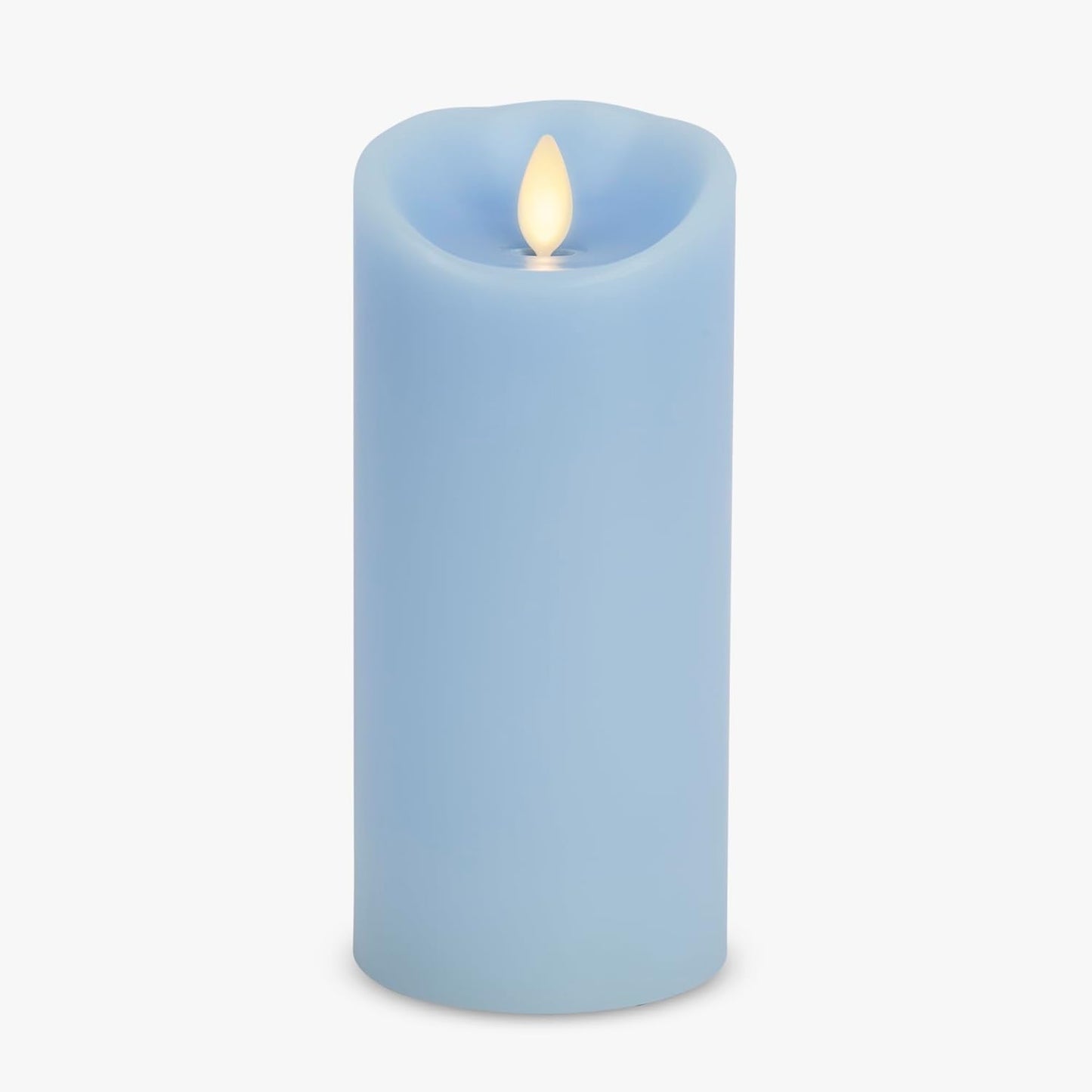 Luminara Flameless LED Moving Flame Pillar Candle in Airy Blue