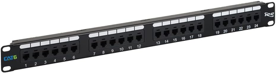 ICC CAT6 Patch Panel for Gigabit Network Applications, 24 Port