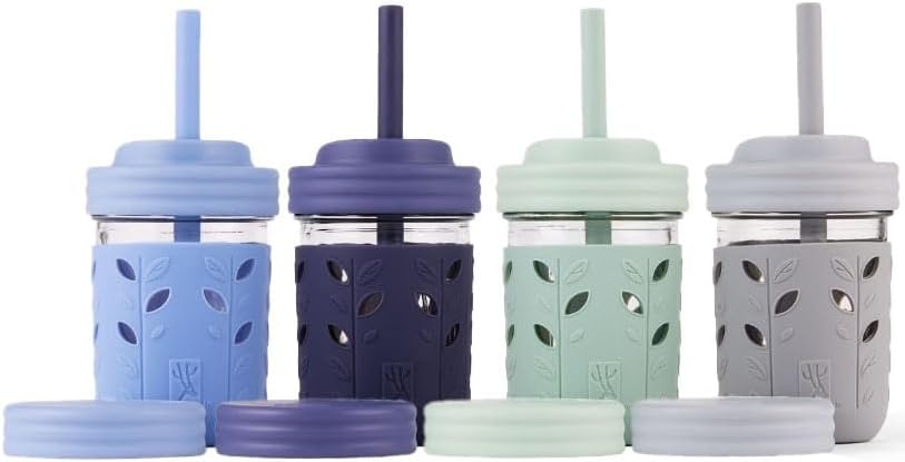 Elk and Friends Kids Glass Cups - 8oz Mason Jars for Fun