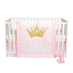 Sammy & Lou Tiara Princess 4-Piece Baby Nursery Bedding Set