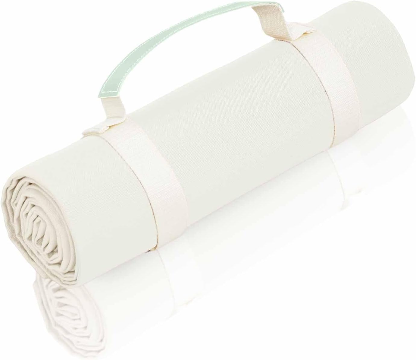 49 x 63 White Lightweight Water-Resistant Canvas Mat for Outdoors