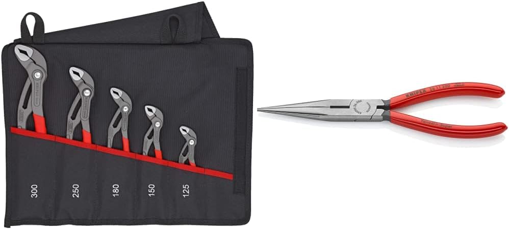 KNIPEX 5 Pc Pliers Set with Long Nose Pliers for Precision Work