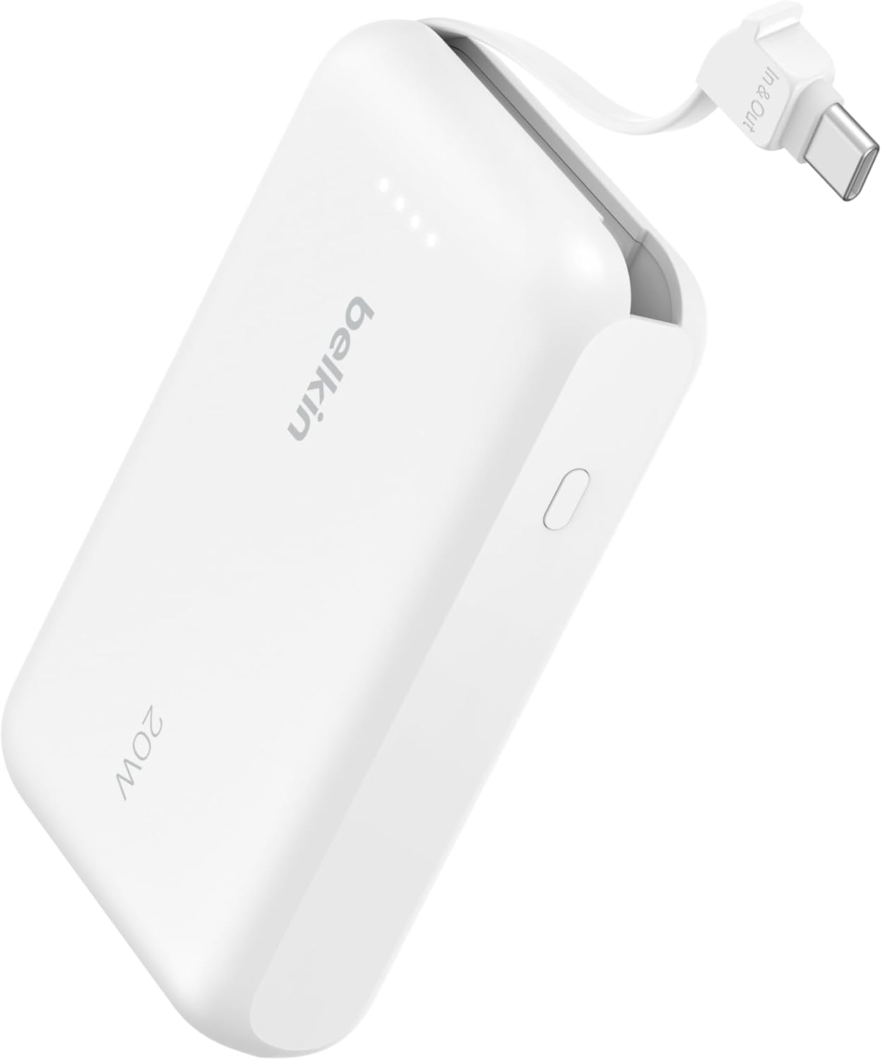 Belkin Portable Charger with Integrated Cable for Fast Charging