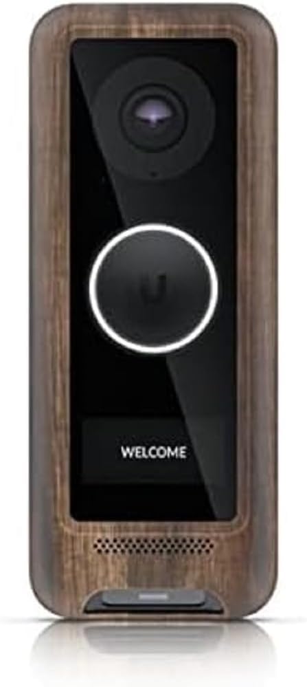 Ubiquiti G4 Doorbell Cover in Stylish Black Wood