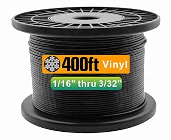 304 Stainless Steel Black Vinyl Coated Wire Rope for Hanging Lights