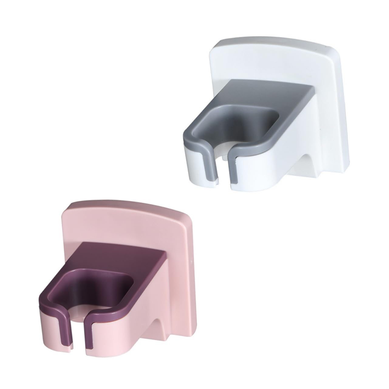 Easy Install Hair Dryer Holder - White Pink