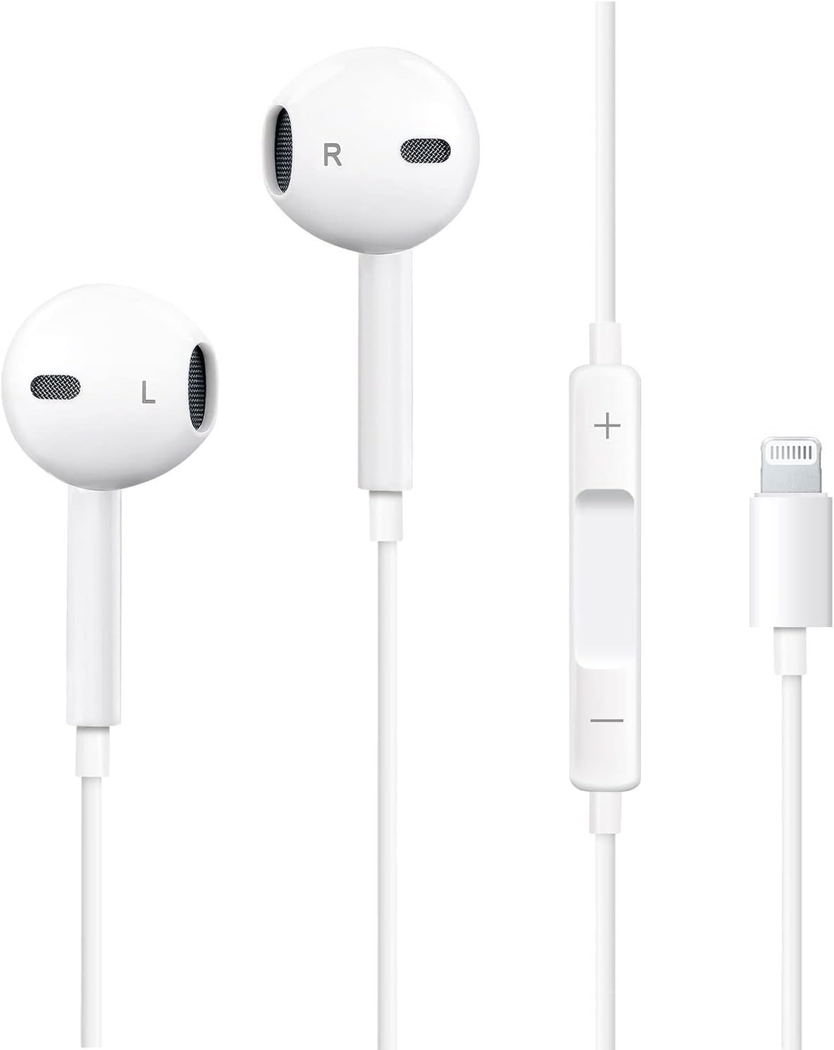 MFi Certified iPhone Earbuds - Noise Cancelling & Mic