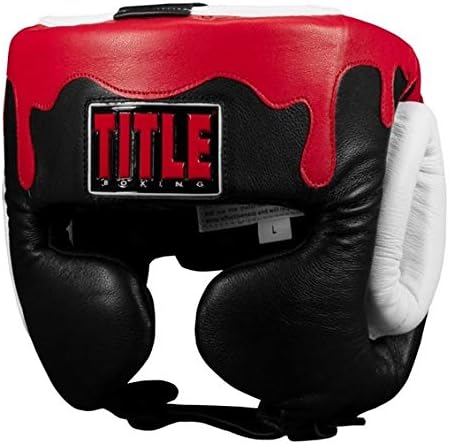 TITLE Boxing Gel Lava Leather Headgear - Ultimate Protection