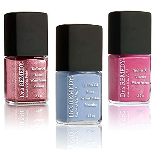 Drs Remedy Nail Polish Kit - Non Toxic Organic Sparkle Trio