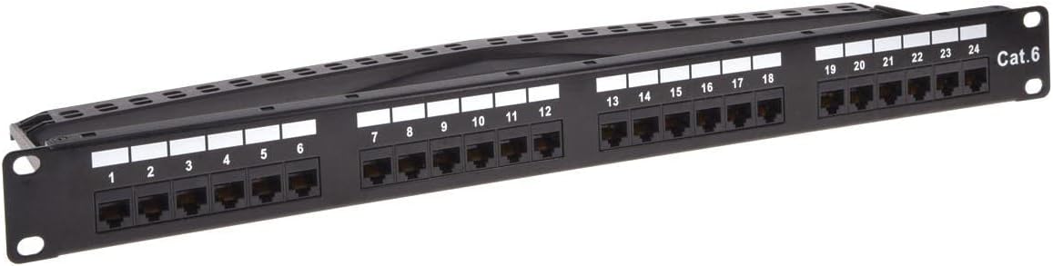 Monoprice 24-Port Cat6 Patch Panel for High Density Networking