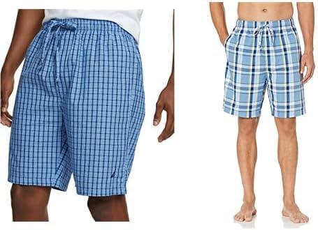 Nautica Men's Soft Woven Cotton Elastic Waistband Pajama Shorts