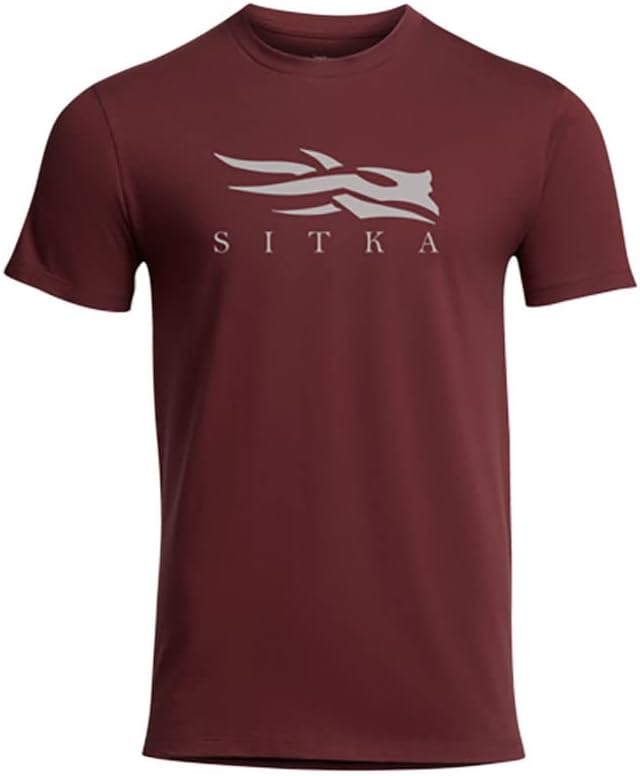 SITKA Gear Men's Lightweight Icon Tee, Dark Red