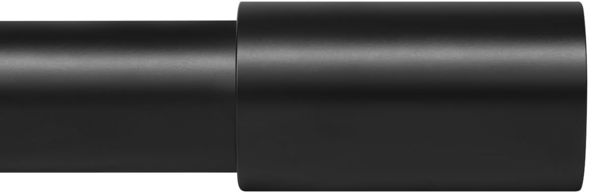 Adjustable 1 Black Curtain Rod 72-144 by Ivilon