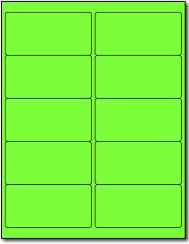 Fluorescent Mailing Labels - Bright Neon Color Address Stickers