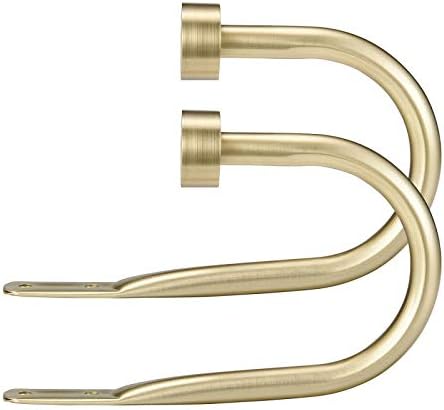 Rust-Proof Brass Curtain Holdbacks Set by Mayrhyme