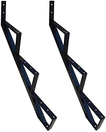 MTB Black Steel Stair Riser for 1 to 7 Steps - Durable Design