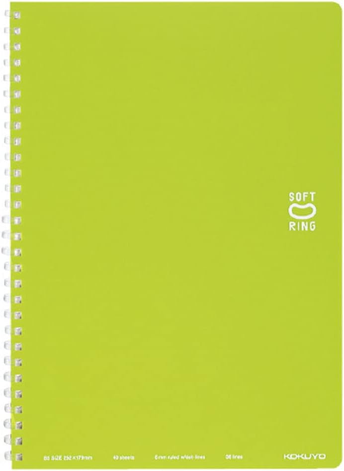 KOKUYO Pastel Ring Notebook, Dot 6mm Ruled, Light Green, 40 Sheets