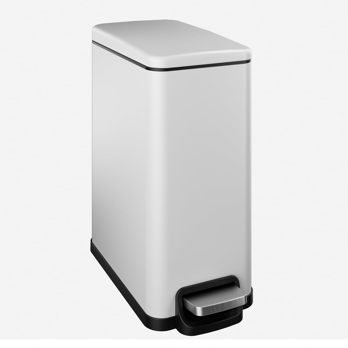 Slim Bathroom Trash Can with Lid Soft Close for Small Spaces