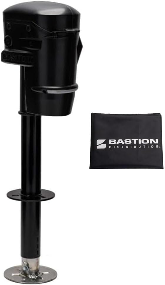 Electric Tongue Jack with Cover for RVs and Trailers - 5000 lb