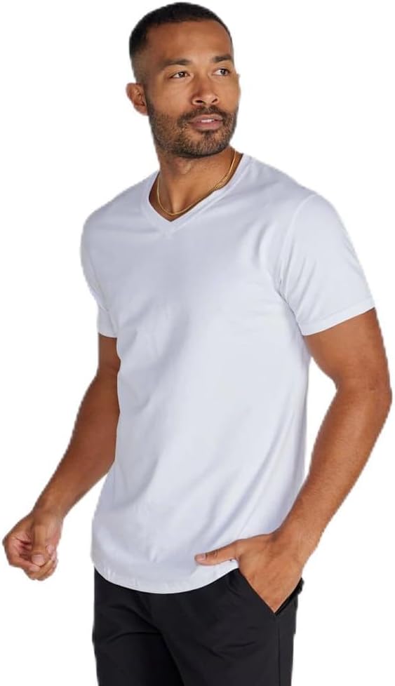 BYLT Men's Drop-Cut V-Neck T-Shirt for Modern Athletic Style