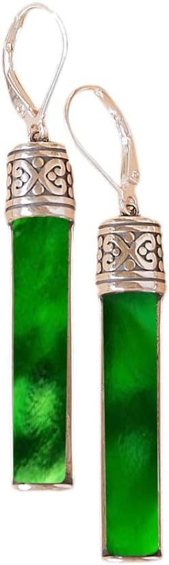 Handmade Bottoms Up Earrings with Recycled Vintage Glass Design