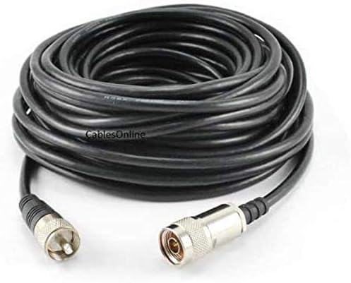 Premium Grade RG8x Coax UHF Male to N-Type Male Antenna Cable