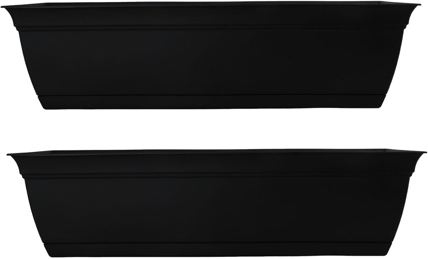 24 Inch Eclipse Plastic Window Box by HC Companies - 2 Pack