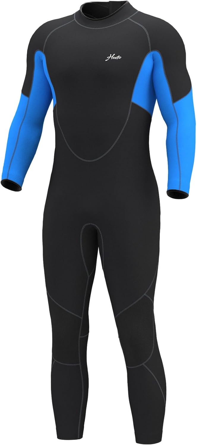 Hevto Men Wetsuit 5/4/3/2mm Neoprene Full Wet Suit for Water Sports