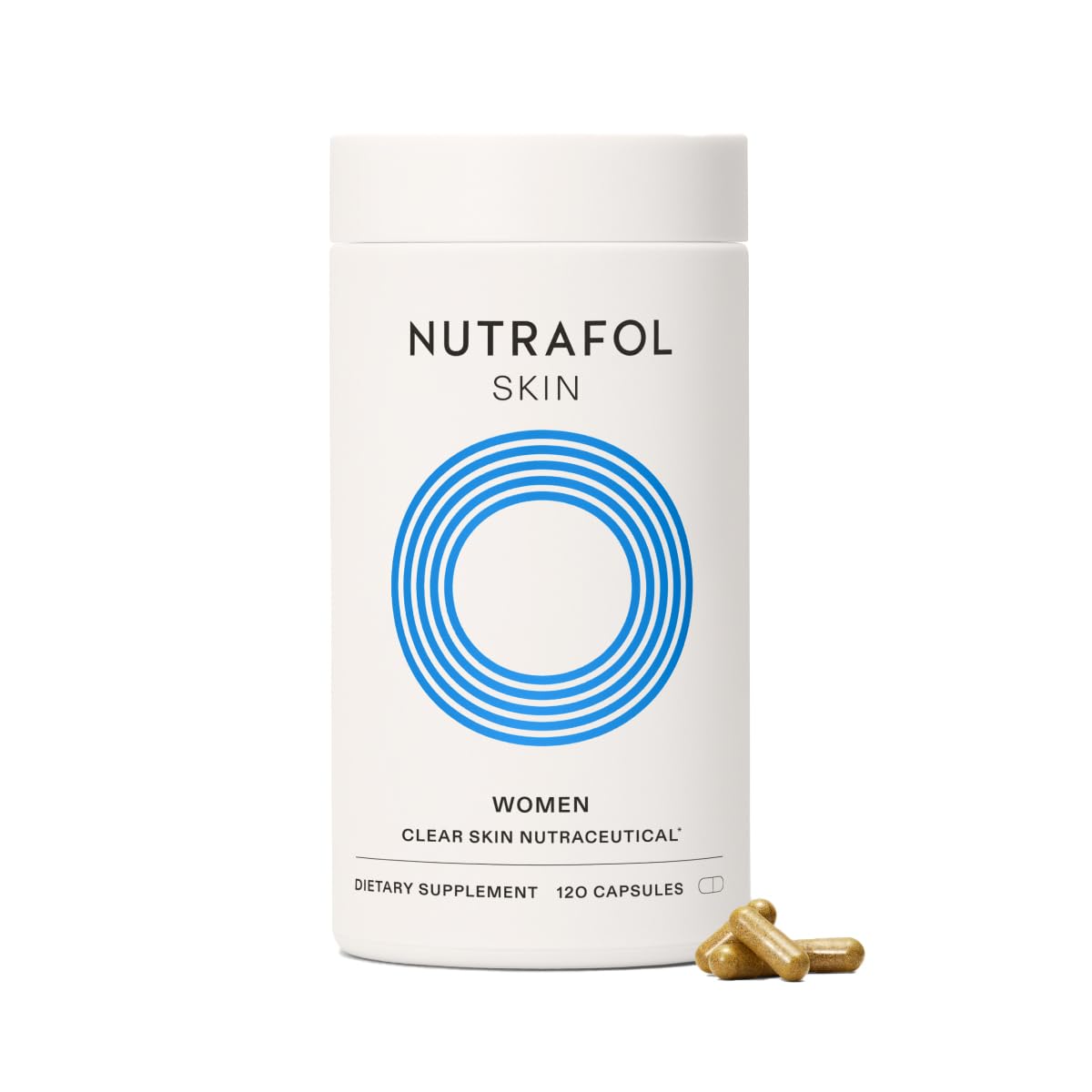 Nutrafol Clear Skin Acne Supplement for Women - Vegan Formula