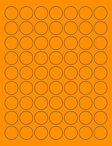 High Quality 8-1/2 x 11 Neon Color Fluorescent Labels Pack
