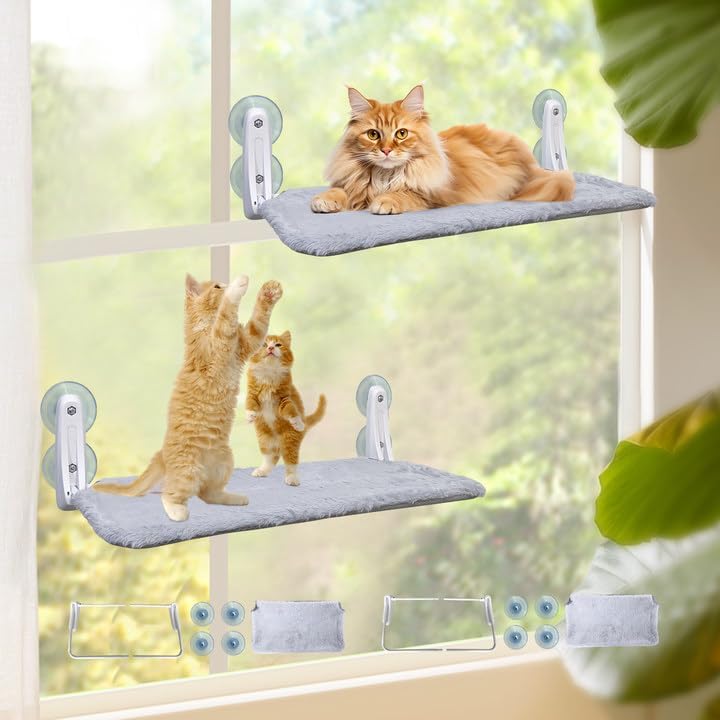 L&W BROS. Cat Window Perch - Foldable Hammock for Cats