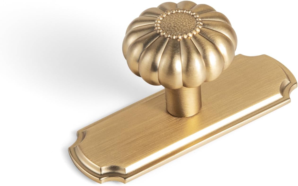 Elegant Bloom Champagne Bronze Cabinet Knobs for Your Home